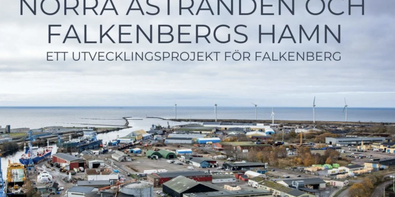 Digital presentation om utvecklingen av Norra Åstranden och Falkenbergs hamn