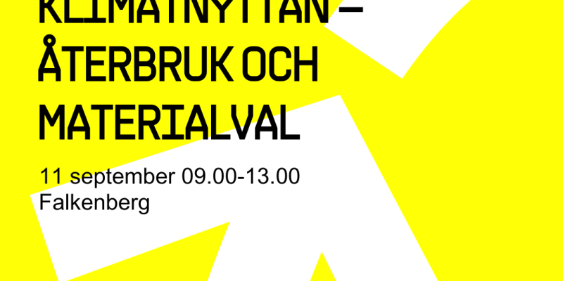 Så räknar du på klimatnyttan: Återbruk och materialval - För dig inom underhåll, ombyggnation och nybyggnation
